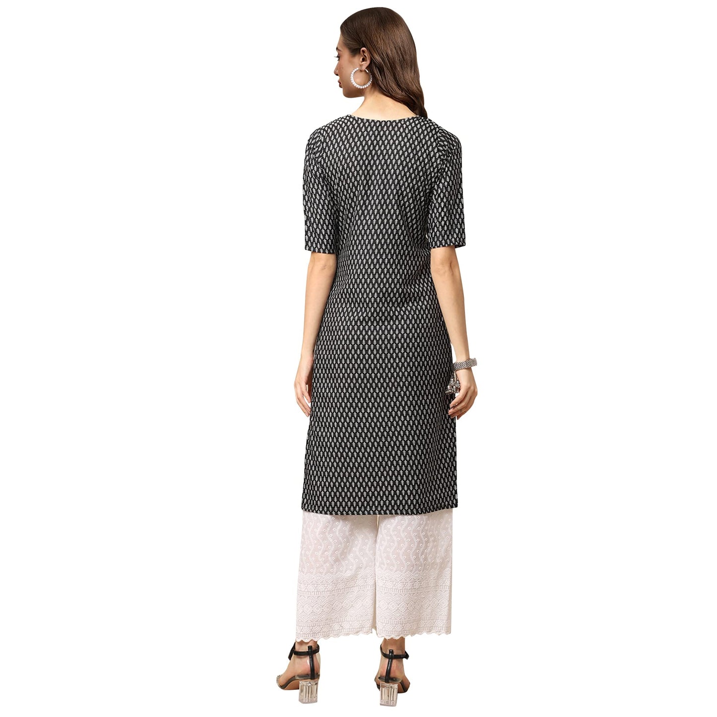 Pinkmint Women's Crepe Digital Print Straight Kurta(Pack of 4)[QN-346-349-378-375]