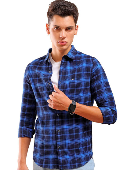 The Indian Garage Co Mens Slim Fit Shirt (1223-SHBCYD-16-03_Blue