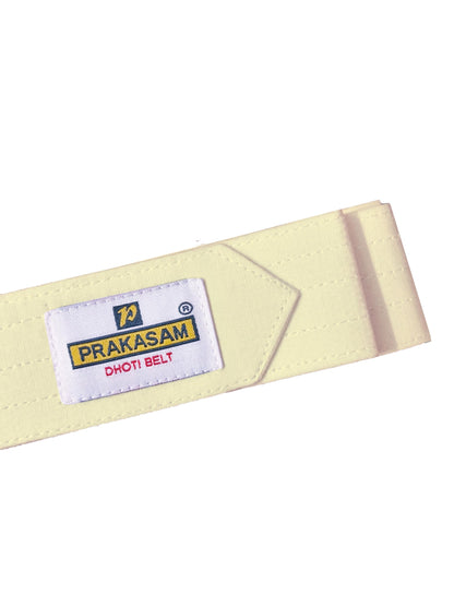 PRAKASAM COTTON Mens Cotton Dhoti Belt | Durable Canvas Cotton Waist Belt for Traditional Dhoti | Adjustable & Comfortable Dhoti