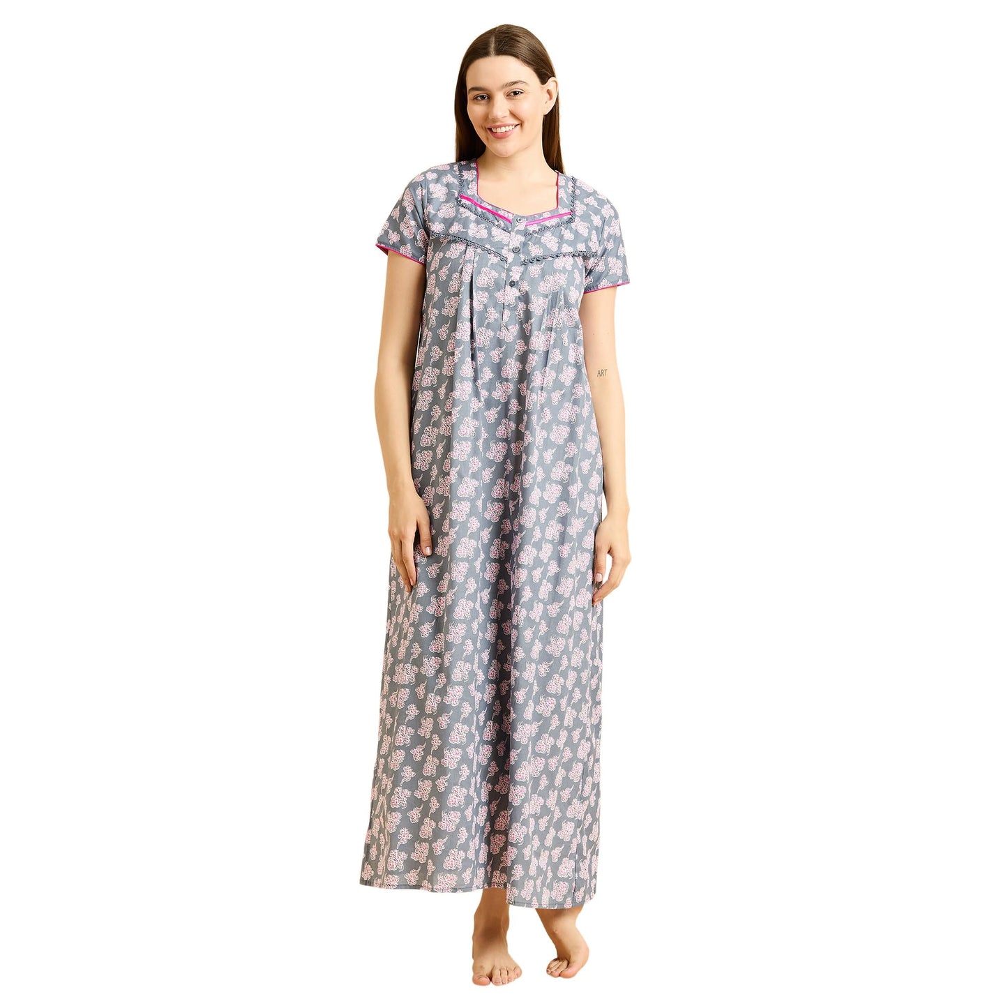 Sweet Dreams Women Printed Night Dress