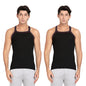 Pepe Jeans Innerwear Cotton Rich Solid Vest For Men - M (Pack Of 2)