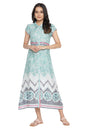 Aurelia WomenS Polyester Ocean Wave Green Breezy Dress Below The Knee (21Aua12489-504353 M)