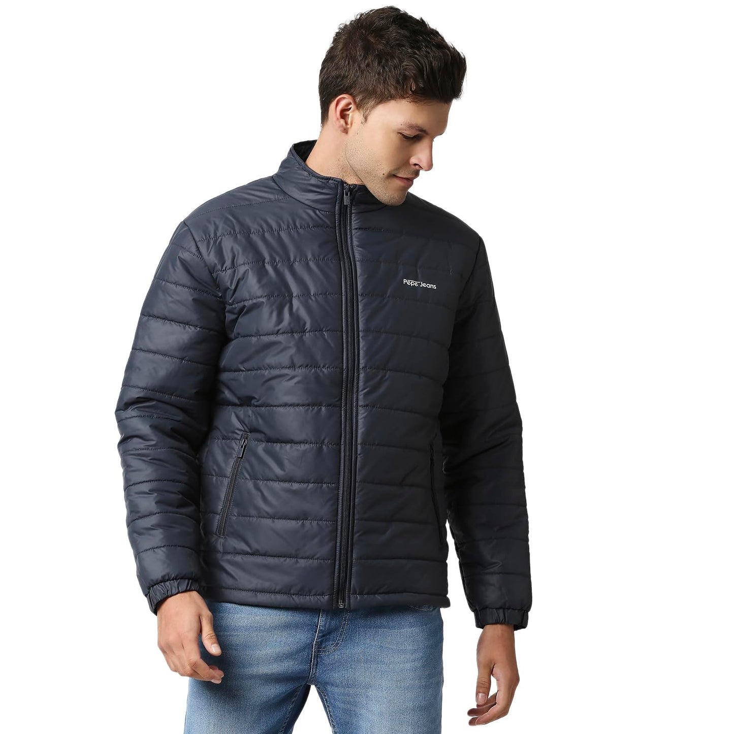 Pepe Jeans MenS Polyester A-Line Standard Length Coat (Pm402729_Navy_S)