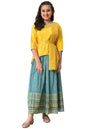 Aurelia GirlS Polyester Kurta-Skirt-Dupatta (22Aug10207B-604490_Yellow
