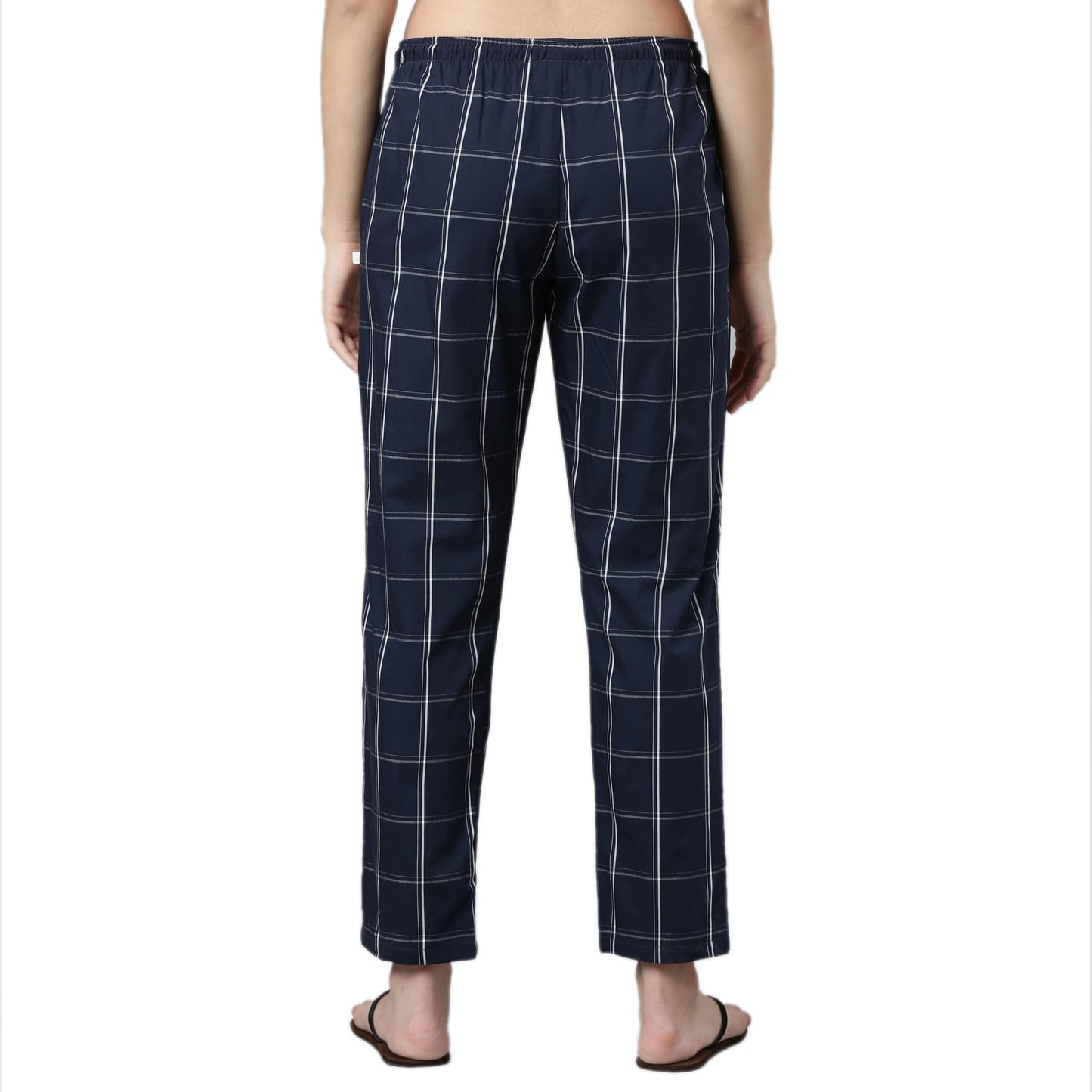 Enamor E4A5 Mid-Rise Straight Leg Pant for Women with Side Pockets