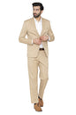 WINTAGE Mens Polyester Cotton and Evening 2 Pc Suit : Beige