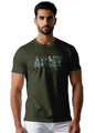 Peppyzone Mens Regular Fit T-Shirt (PZ-Army433_Olive