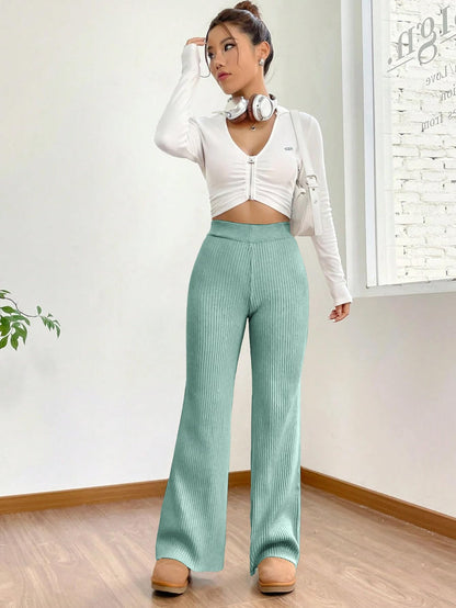 Tee Projekt Trousers for Women | Womens High-Waisted Pant | Women Trousers Pants Mint