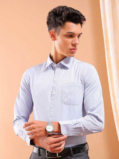 The Indian Garage Co Mens Slim Fit Shirt (0224-SHFRDB-04-01_Blue