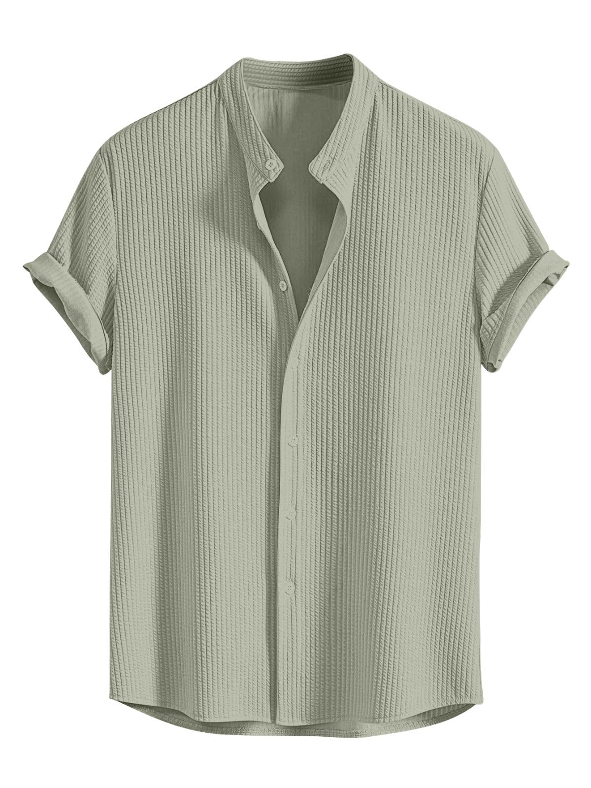 Greciilooks MenS Regular Fit Shirt (Gl-Ms-6249_Green
