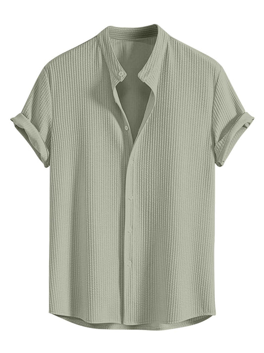Greciilooks MenS Regular Fit Shirt (Gl-Ms-6249_Green
