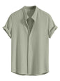 Greciilooks MenS Regular Fit Shirt (Gl-Ms-6249_Green