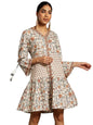 Libas WomenS Cotton A-Line Knee Length Dress (26947_Beige