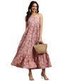 Libas WomenS Cotton Fit And Flare Maxi Dress (26919_Peach