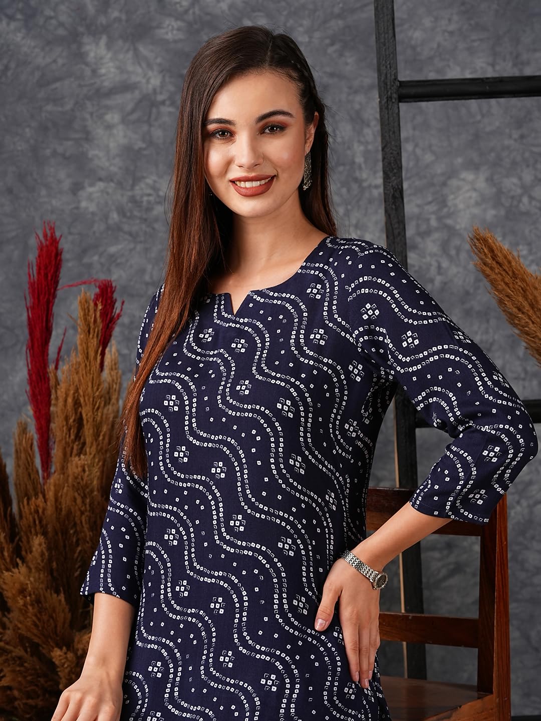 ANNI DESIGNER Women's Rayon Blend Printed Co-Ord Set