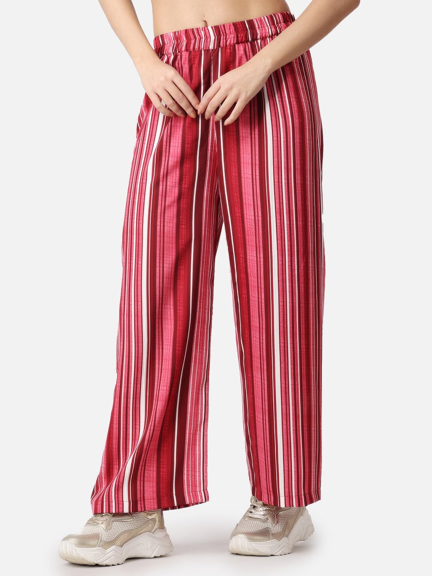 POPWINGS Casual Printed Trouser for Women || Loose Fit Trouser for Women || Latest Stylish Pull-On Trouser for Women || Casual S