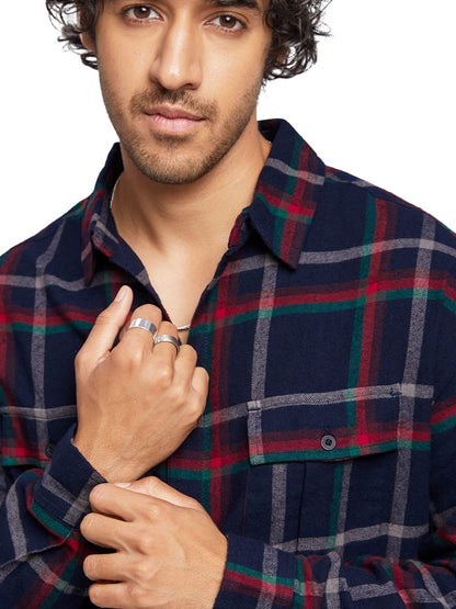 The Souled Store|Plaid: Red Mens and Boys Shirts|Full Sleeve|Regular fit Solid |100% Cotton Red Color Men Utility Shirts Shirt F