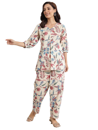 Libas Womens Printed Cotton Co-Ord Set For Women