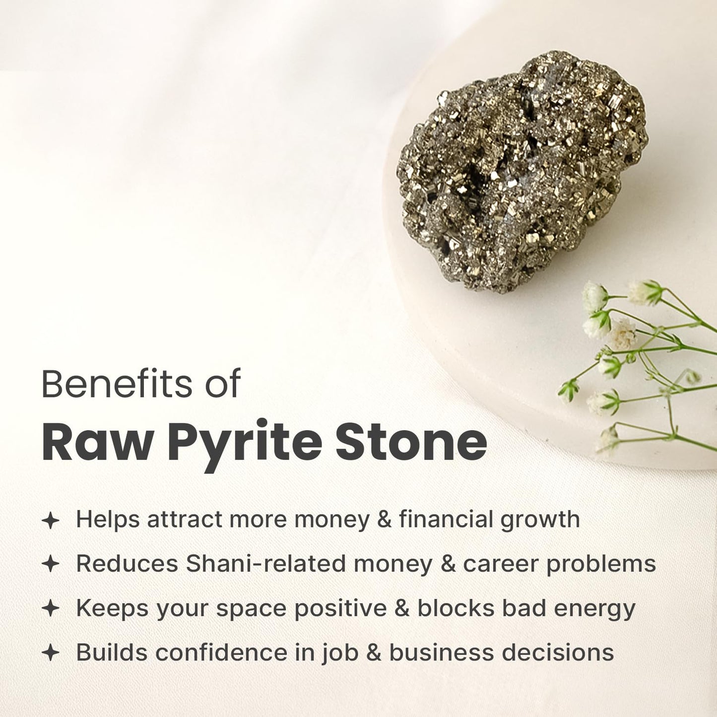 Astrotalk Raw Pyrite Stone Original | 100% Natural Pyrite Stone for Wealth & Prosperity | Energized by Top Astrologers | Financial Growth, Confidence & Success | Vastu Items for Home (75-100g)