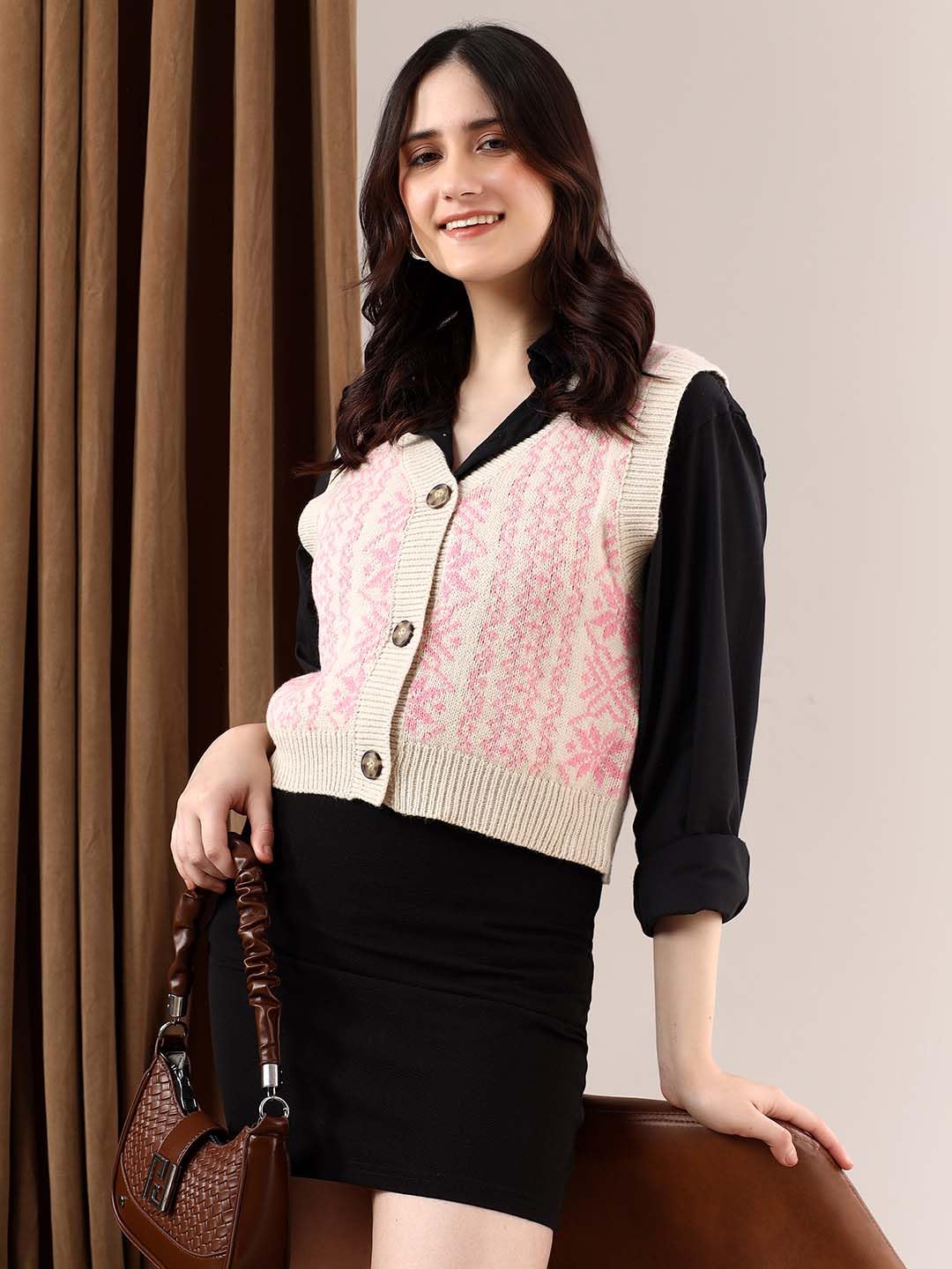 Kotty WomenS Trendy Sleeveless Sweater Vests  Perfect For Layering And Smart-Casual Outfits(Multicolored,M)