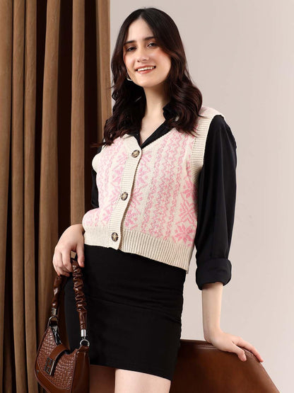 Kotty WomenS Trendy Sleeveless Sweater Vests  Perfect For Layering And Smart-Casual Outfits(Multicolored,M)
