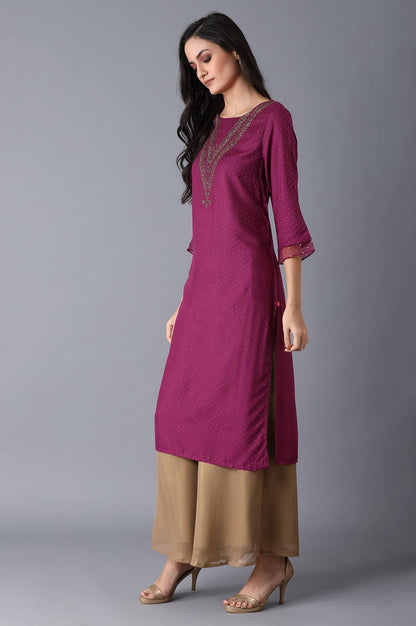 W For Woman WomenS Viscose Regular Kurta (22Few14107
