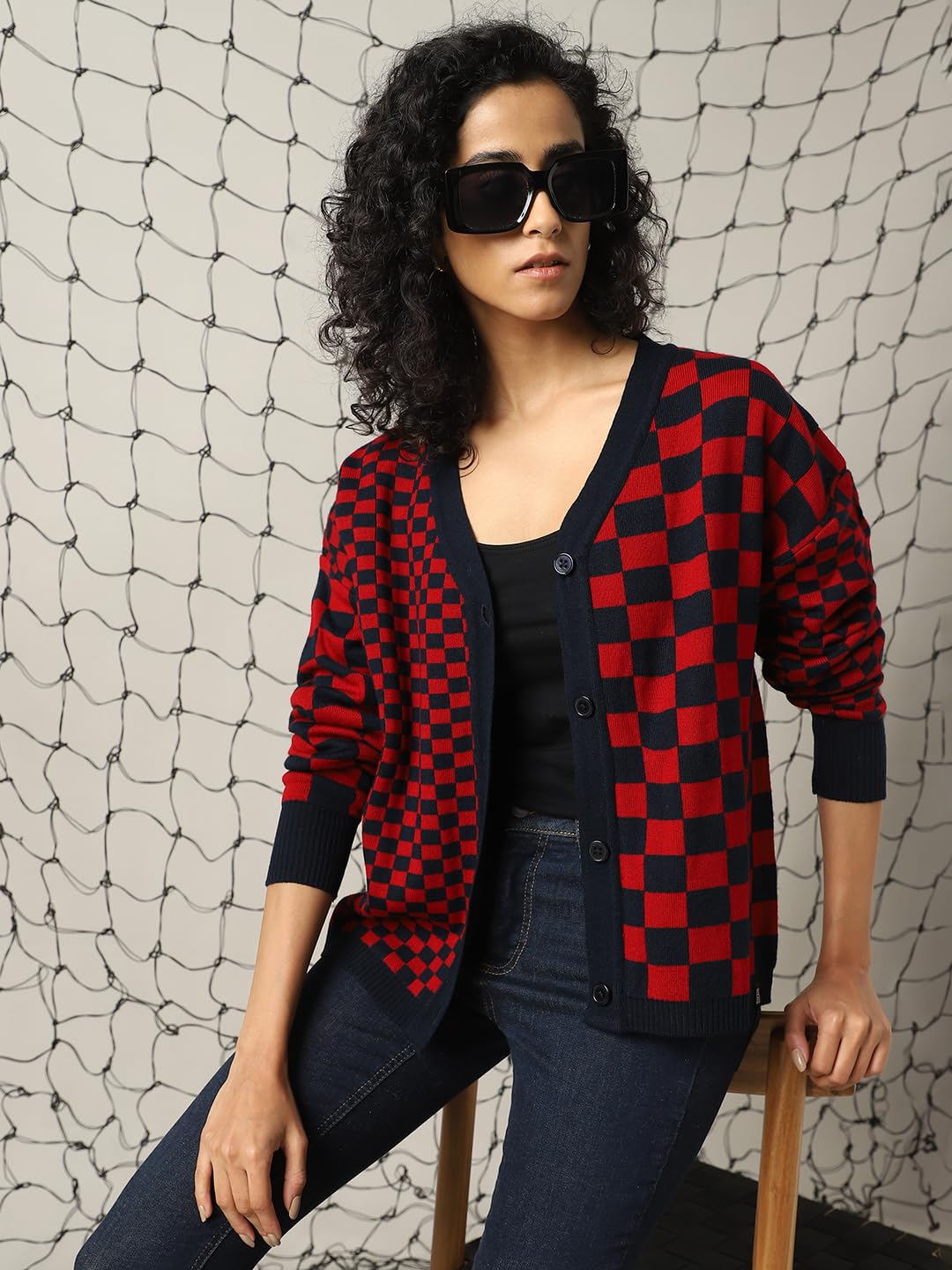 Hubberholme Women Acrylic Knitted Regular Fit V Neck Full Sleeves Sweaters 27