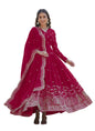 Fashion Basket Turquoise Georgette With Sequins Embroidery Anarkali Kurta Set For Women