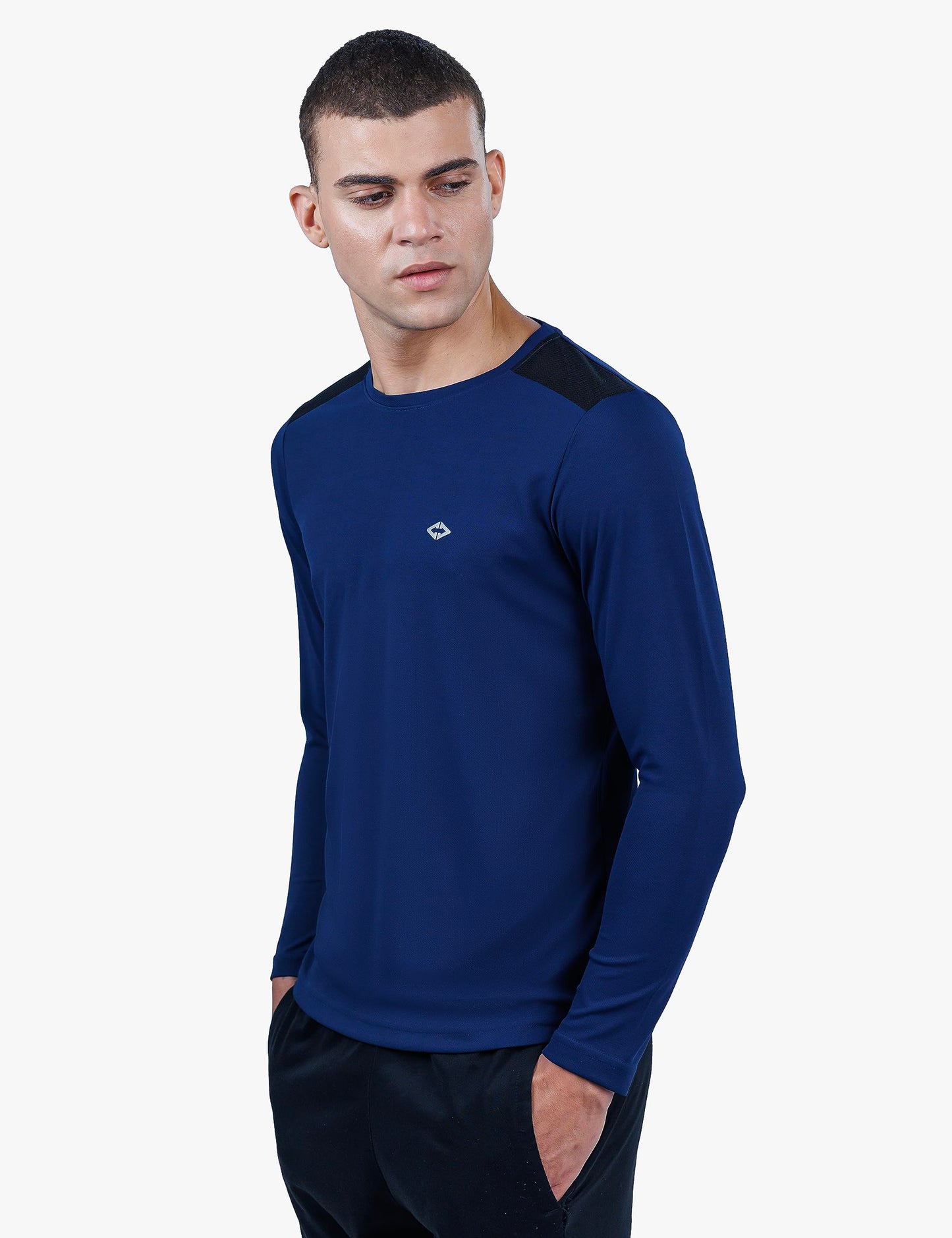 REVOLT Solid Slim Fit Men's Soft & Comfortable Round Neck T-Shirt-Full Sleeve, Logo Branding