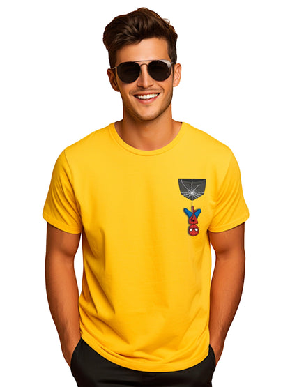 ADRO Tshirt for Men | Anime T Shirt for Men | 100% Cotton Tshirt | Graphic Printed T-Shirt | Chest Printed Tshirt | Spiderman Ts