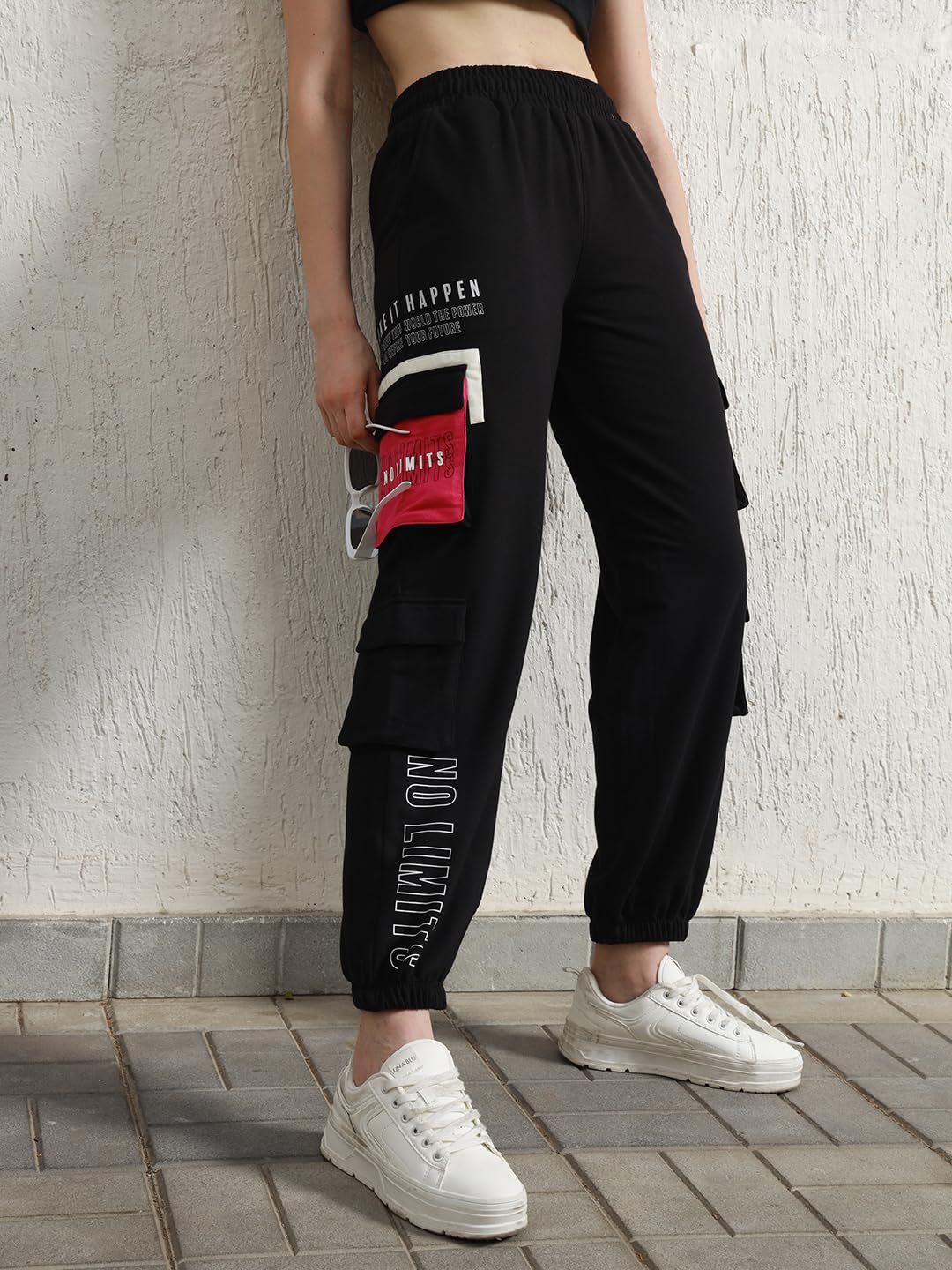 Hubberholme Women Black Smart Casual Summer Cotton Regular Fit Solid Trousers_23