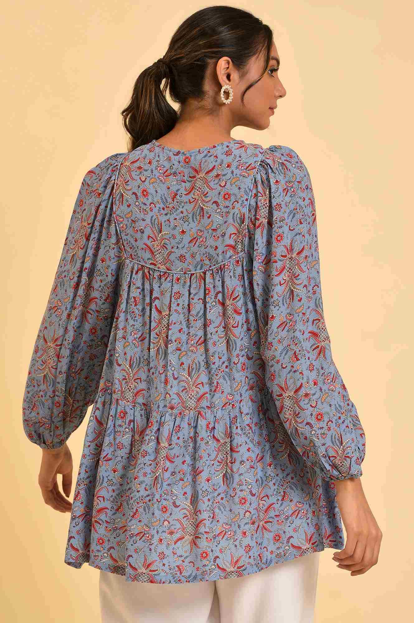 W for Woman Womens Regular Fit Top (23FEW31205-810335_Blue