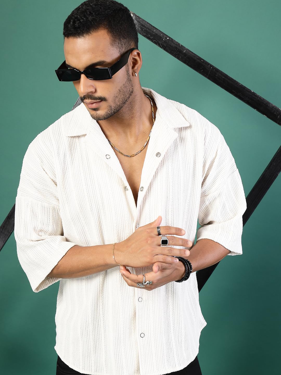 Rigo Cotton Oversized Shirts for Men | Half Sleeves Hawaiian Shirts for Men | Summer Oversized Shirts Shirt for Men | Oversized