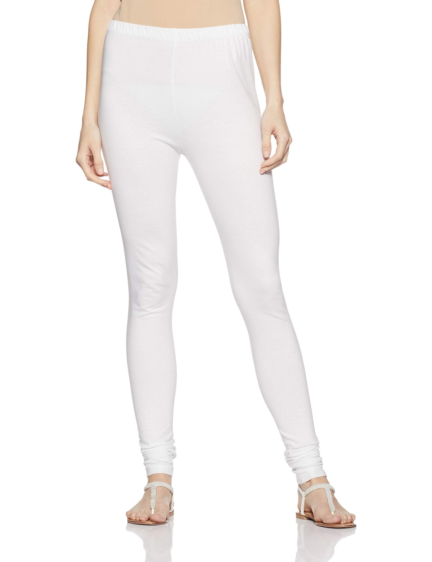 Aurelia Women'S Loose Fit Cotton Churidar Bottom (Cra60024-200200_L_White_White_L)