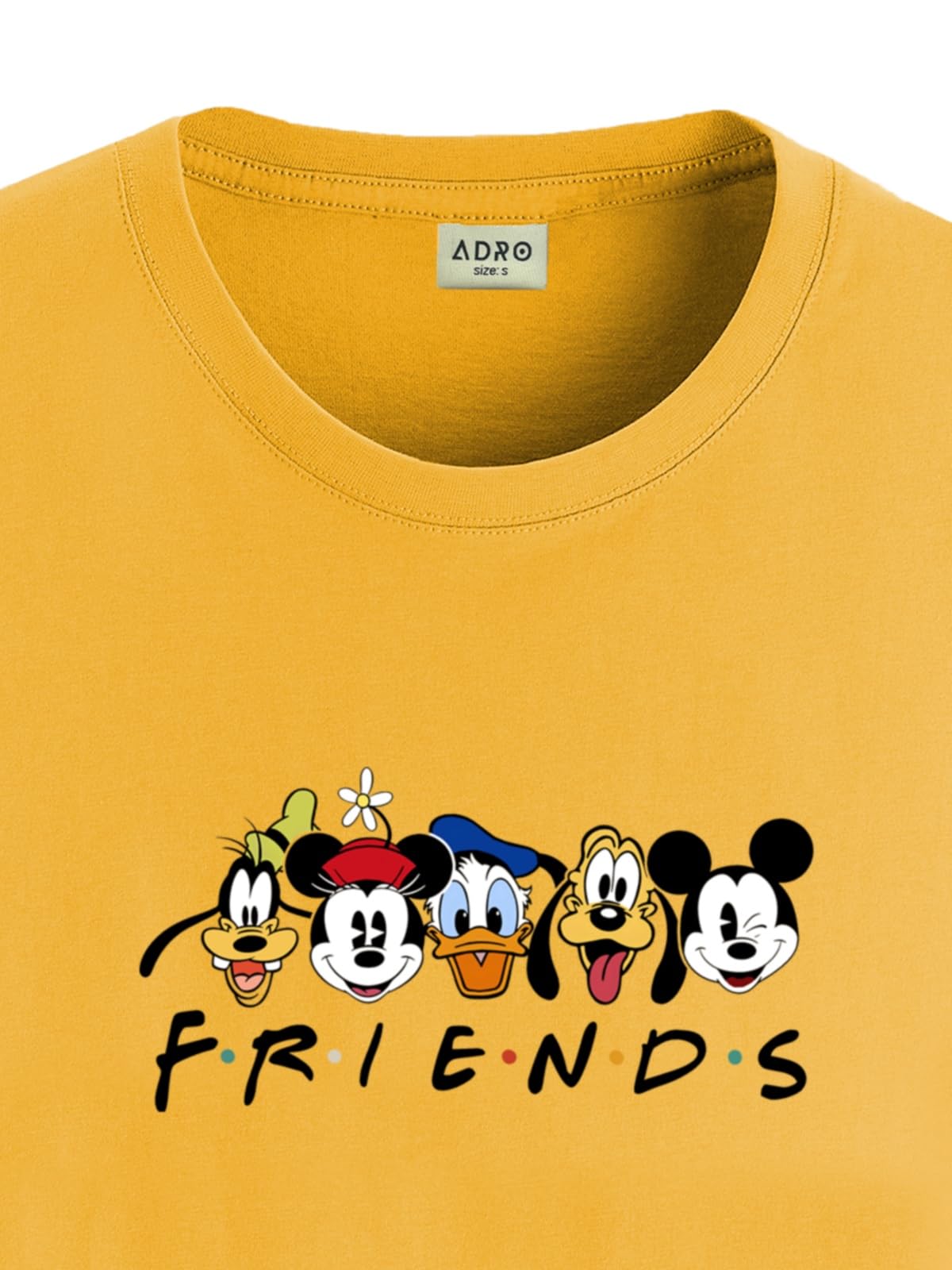 ADRO T Shirts for Boys & Girls | Friends Printed T-Shirt | Ages 3-14 | 100% Cotton Round Neck Tshirt for Boys |KRN-L2-FRIEND-MU-