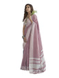 Pujia Mills WomenS Soft Linen Indian Ethnic Wear Saree Casual Wear Saree Professional Wear Women Cotton Saree Cream & Black Sar
