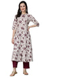 Stylum Women'S Floral Printed Rayon A-Line Kurta (Gaazimauve40_Mauve, L)