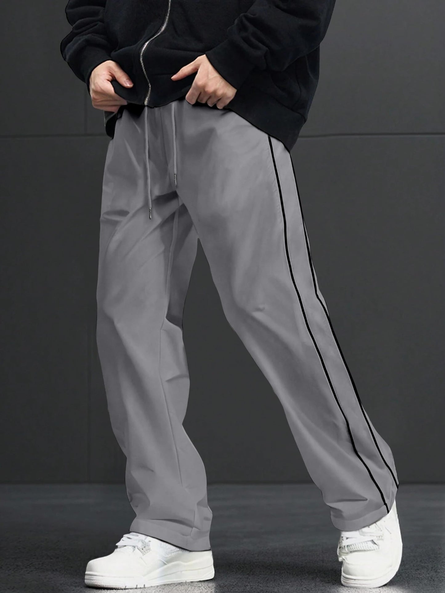 Indoprimo WomenS Poly Cotton Sports Track Pant With Drawstring Modern Style Solid Pattern Full Length And Regular Fit Grey