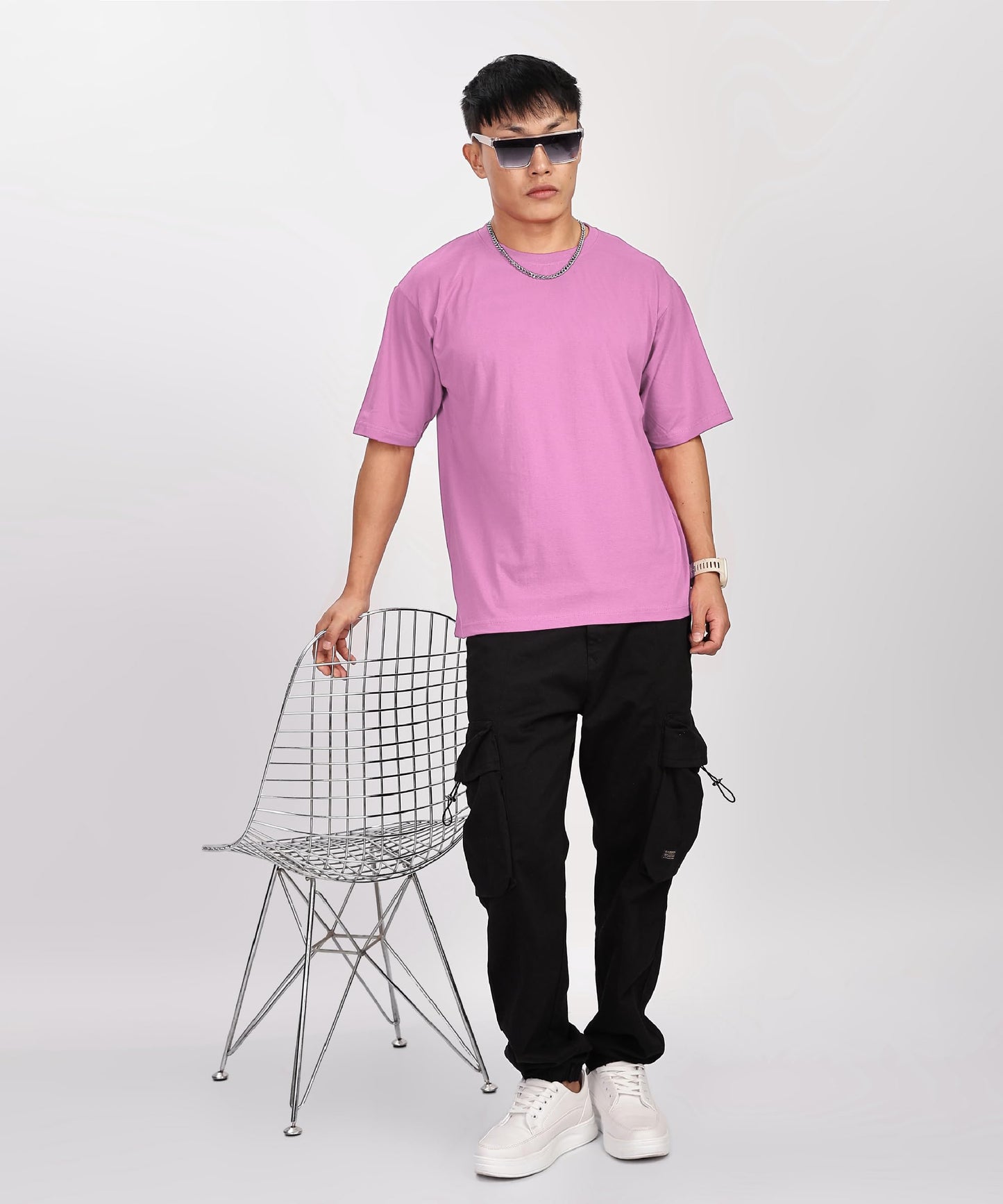 SHODOX Bio-Washed Anti Bacterial 100% Pure Cotton Mens & Womens Oversized Solid T-Shirt | Cozy Soft, Less Wrinkles, Drop Shoulde