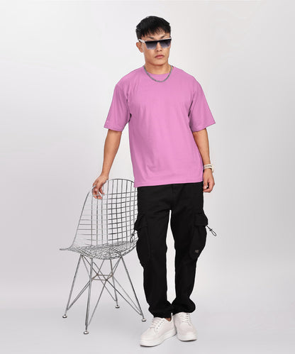 SHODOX Bio-Washed Anti Bacterial 100% Pure Cotton Mens & Womens Oversized Solid T-Shirt | Cozy Soft, Less Wrinkles, Drop Shoulde