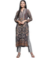 Libas WomenS Velvet Printed Straight Kurta (24185_Multi Black