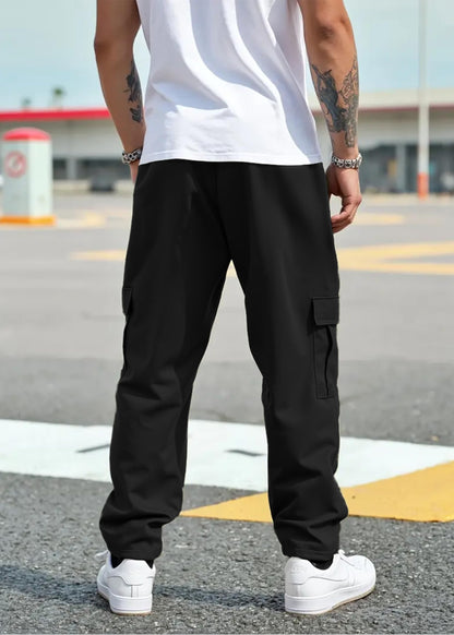 Peppyzone Mens Stylish Casual Trousers for Men | 4 Pocket Trouser Pants for Men | Regular Fit Cargo Pants | Mens Trouser for Da