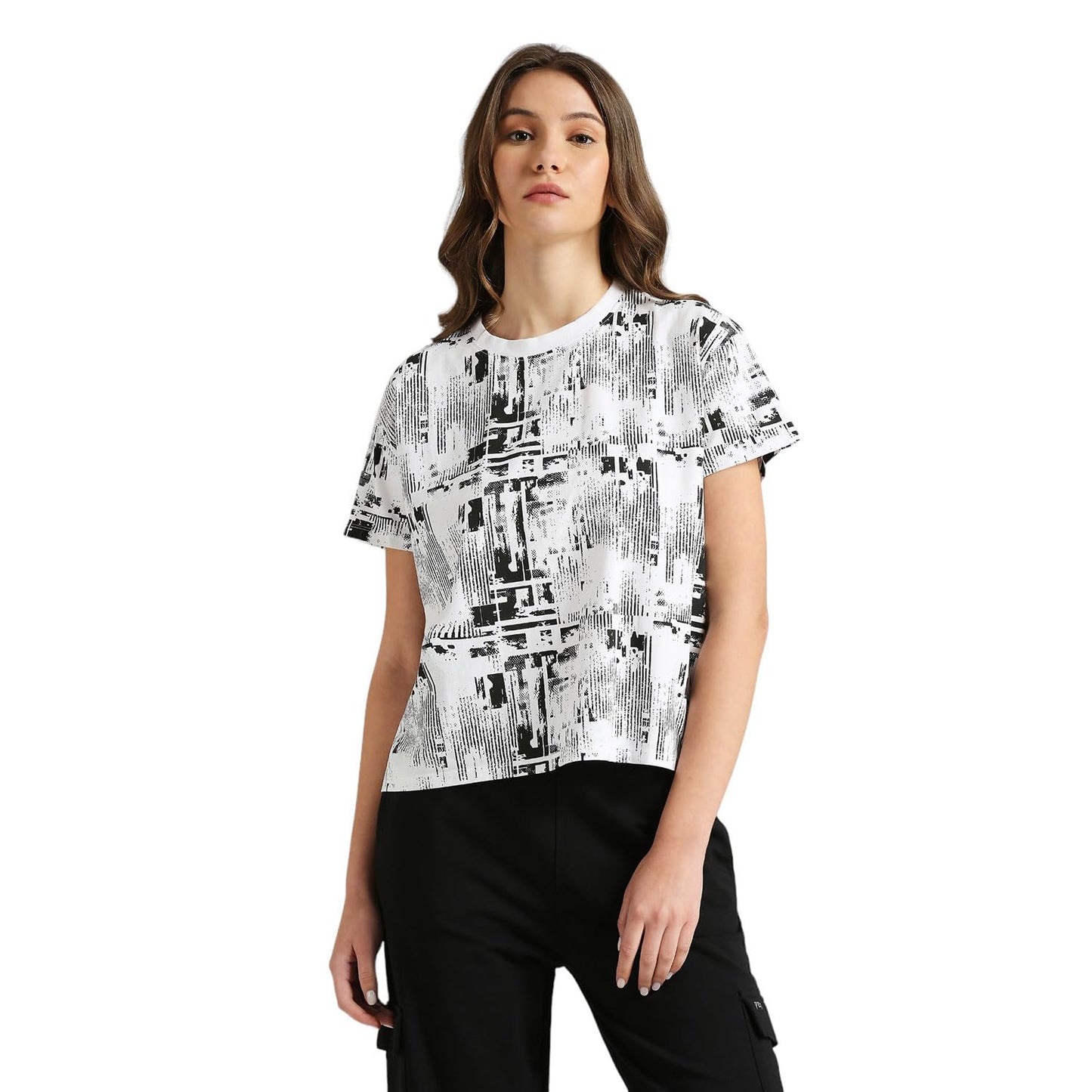 Pepe Jeans Luisa Regular Fit Tee With Aop Print White
