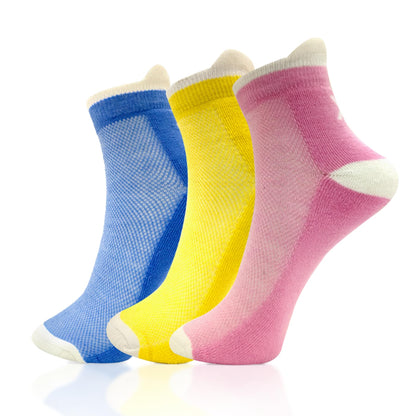 Xjarvis Mexico WomenS Ankle Socks - Half Terry Cushioned Sole, Breathable Combed Cotton, Odour-Free - For Running, Gym, Sports
