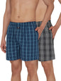 XYXX Mens Super Combed Cotton Checkmate Boxer Shorts Elasticated Waist, Drawstring | Loungewear for Men Pack of 2 (XL; Black &