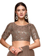 Oomph! Readymade Blouse For Women, Brocade, Boat Neck, Rbbl493