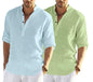 Bellstone MenS Cotton Blend Solid Regular Dress Shirt (Kurta800_Combo_Aqua_Light Green_Xl