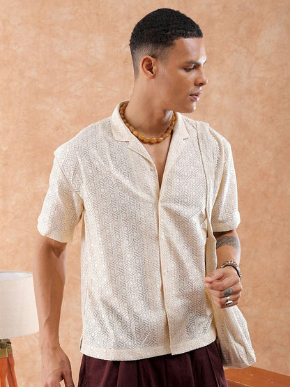 The Indian Garage Co Mens Relaxed Fit Shirt (1023-SHWKRS-05_Black