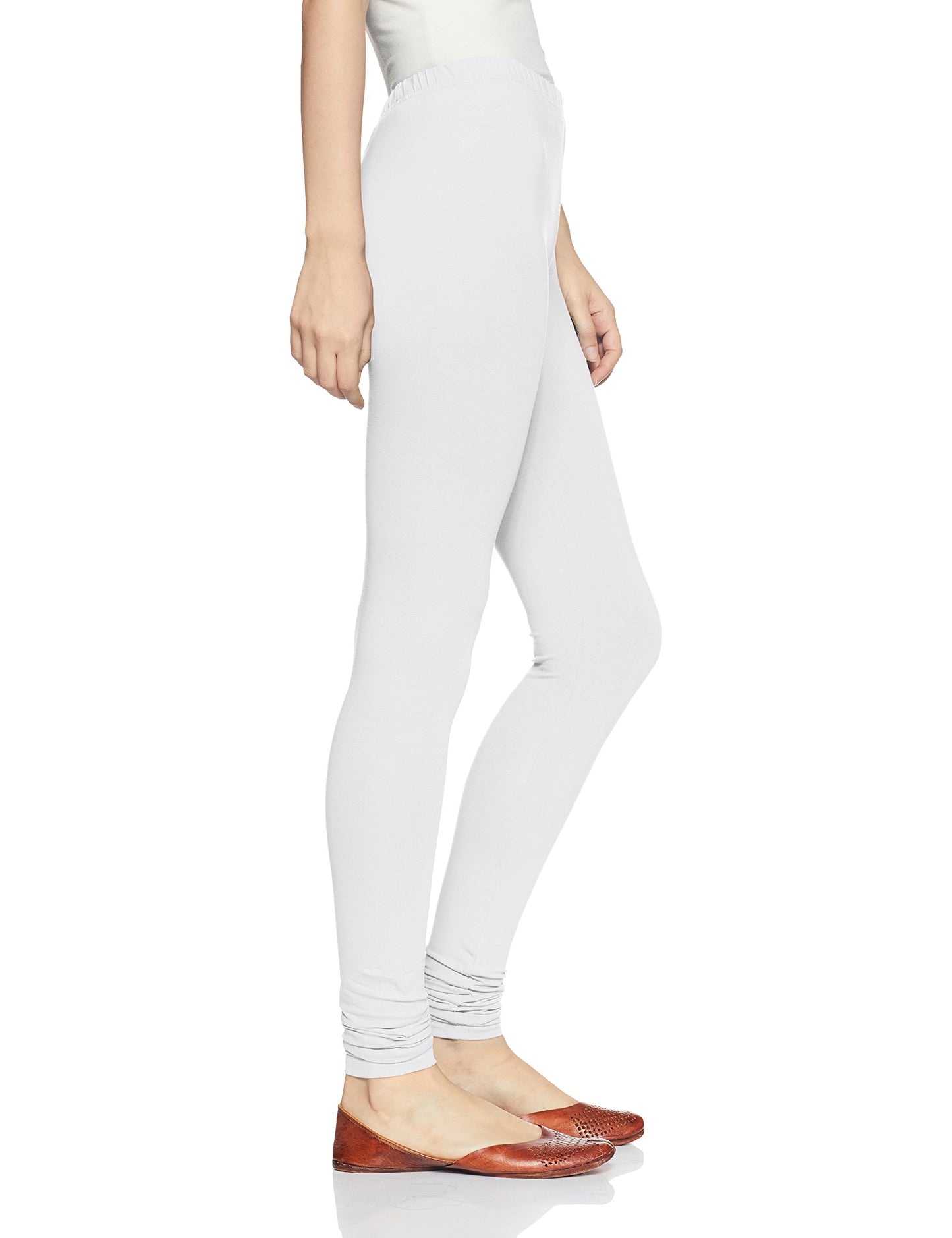 Soch White Cotton Solid Chudi