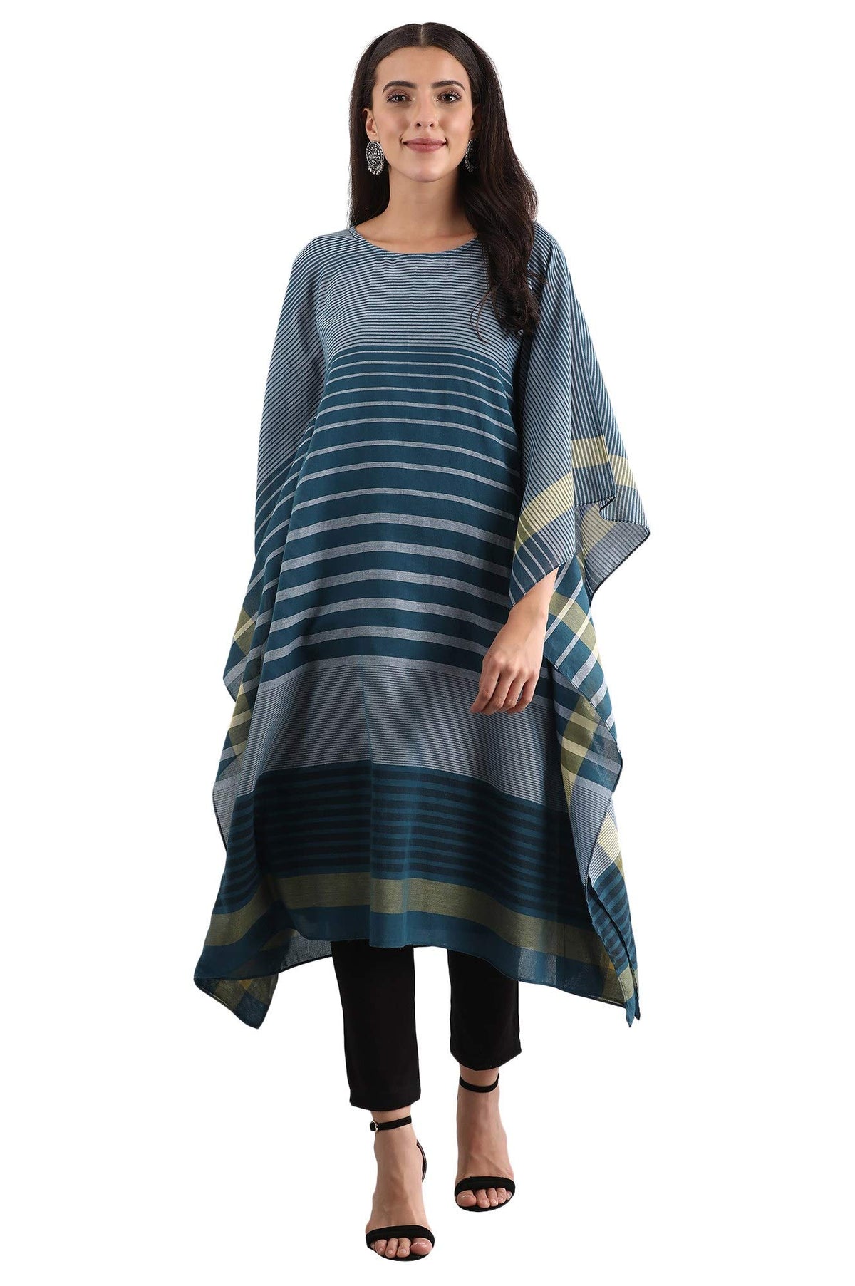 Aurelia WomenS Cotton A-Line Kurta (Pack Of 2) (20Fea11164-701007_Blue_Medium)